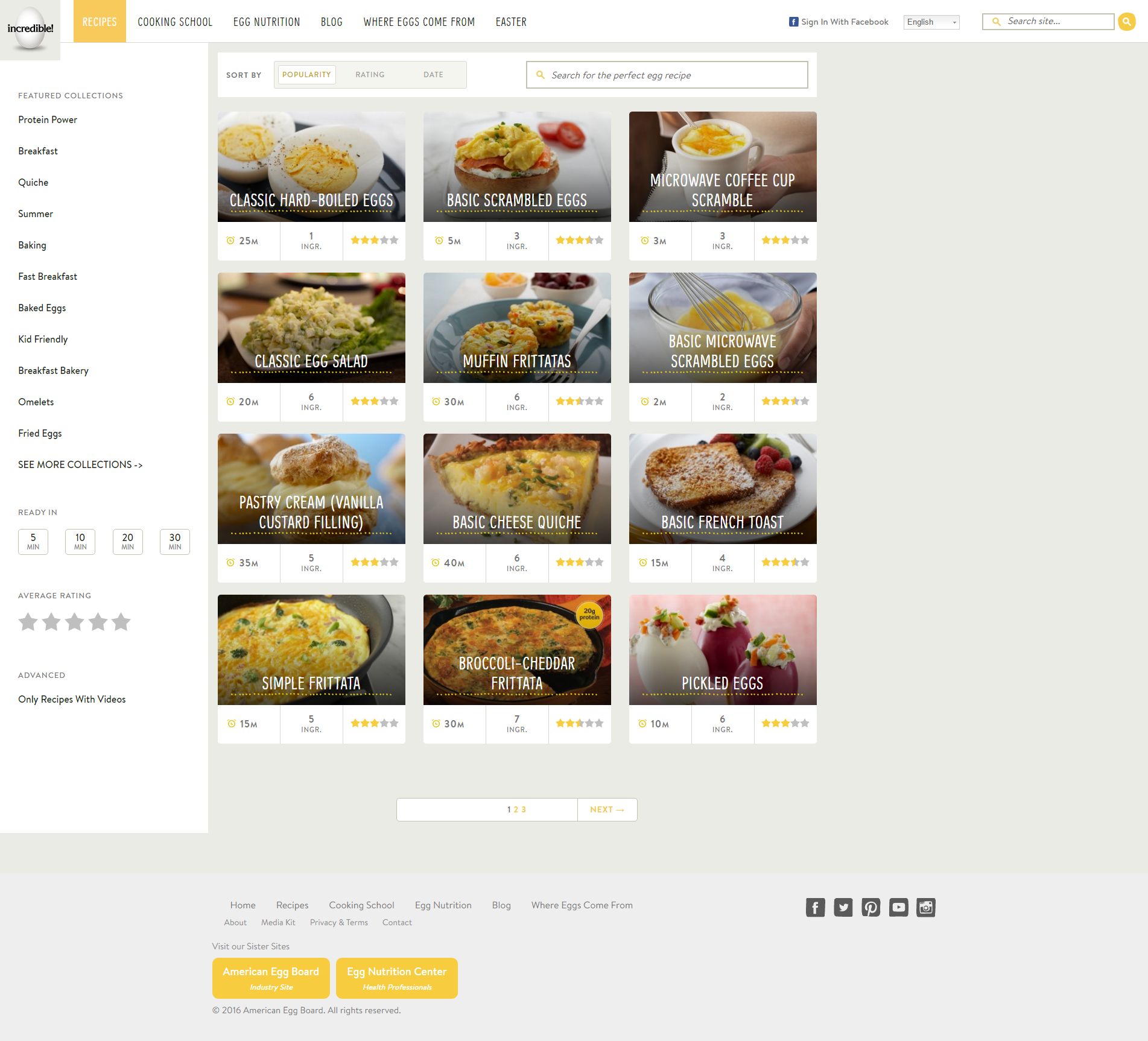 IncredibleEgg.org - Recipes Listing