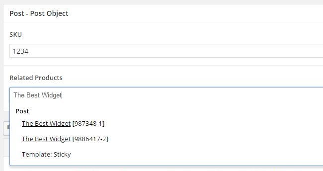 ACF "Post Object" Custom ACF Value Suffix