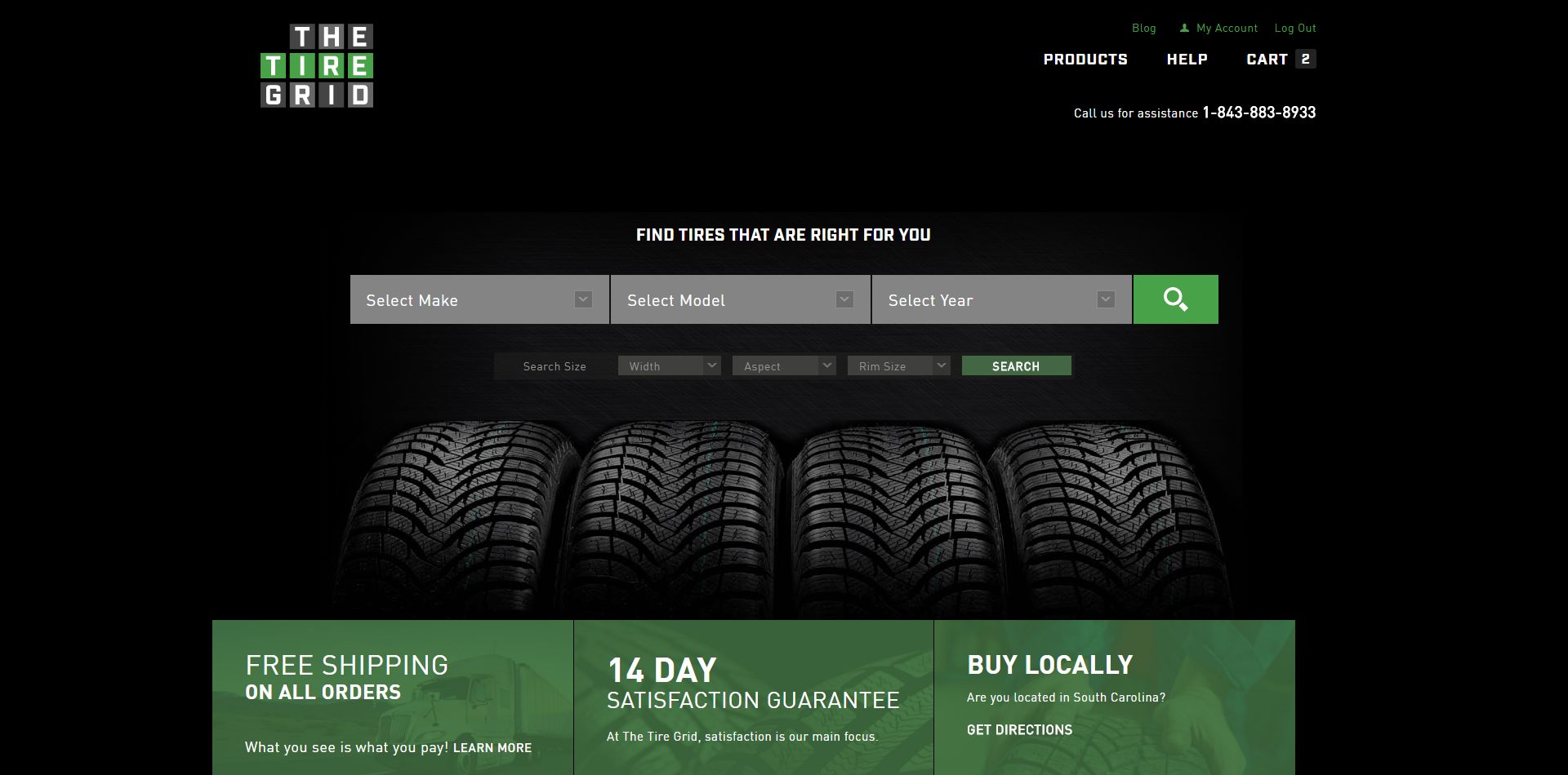 TheTireGrid.com WooCommerce Development - Home Page