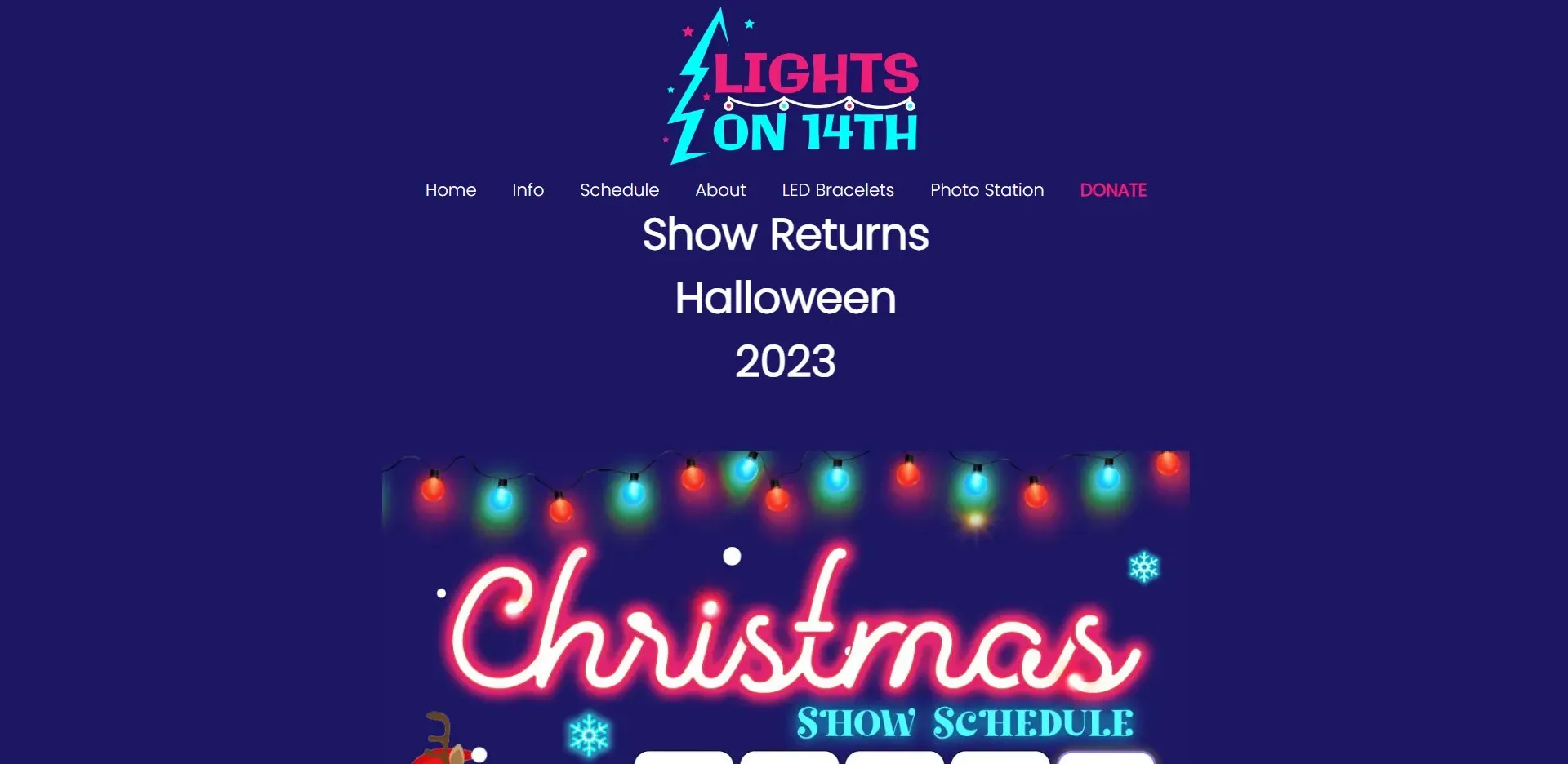 Screenshot of Lights On 14th website
